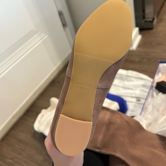 NEW IN BOX Stuart Weitzman Genna 25 City Boot Over the Knee Tall Taupe 8 Heel - Picture 6 of 13